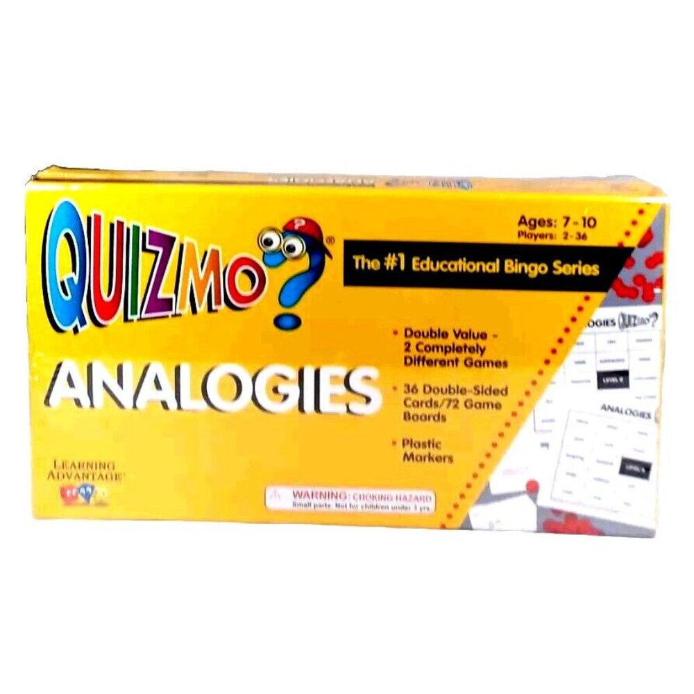 Quizmo Analogies Educational Bingo Language Skills Game 2-36 Players Age… - Picture 2 of 14